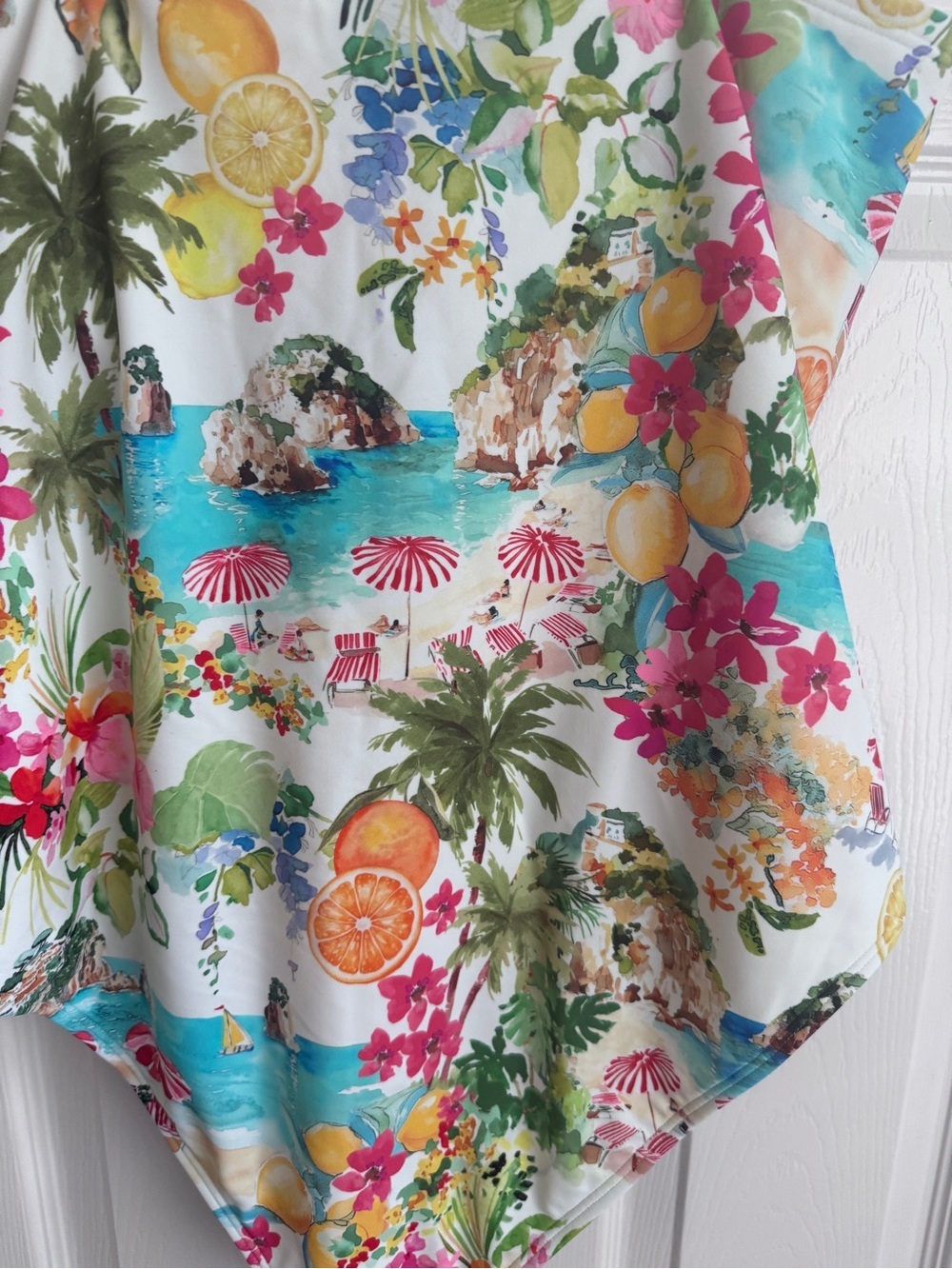 Shade & Shore One-Piece/Strapless Swimsuit, Italian Summer Print - Picture 9 of 10